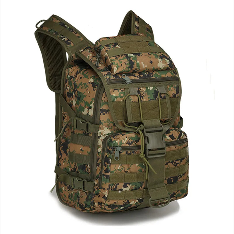 2024 New Outdoor Backpack Tactical Backpack Waterproof Mountaineering Bag Hiking Camouflage Backpack Wear-Resistant Backpack