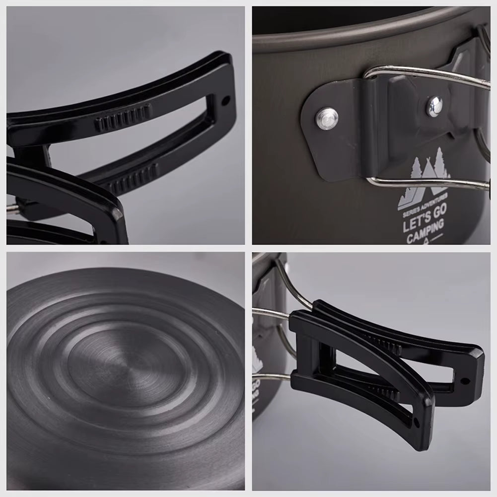 Camping Cookware Set with Water Kettle