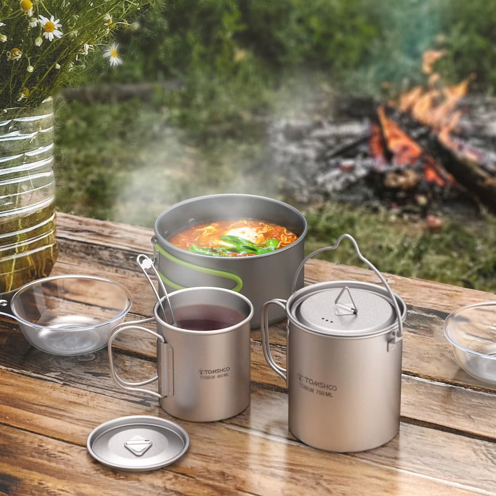 3 PCS Titanium Cookware Set
