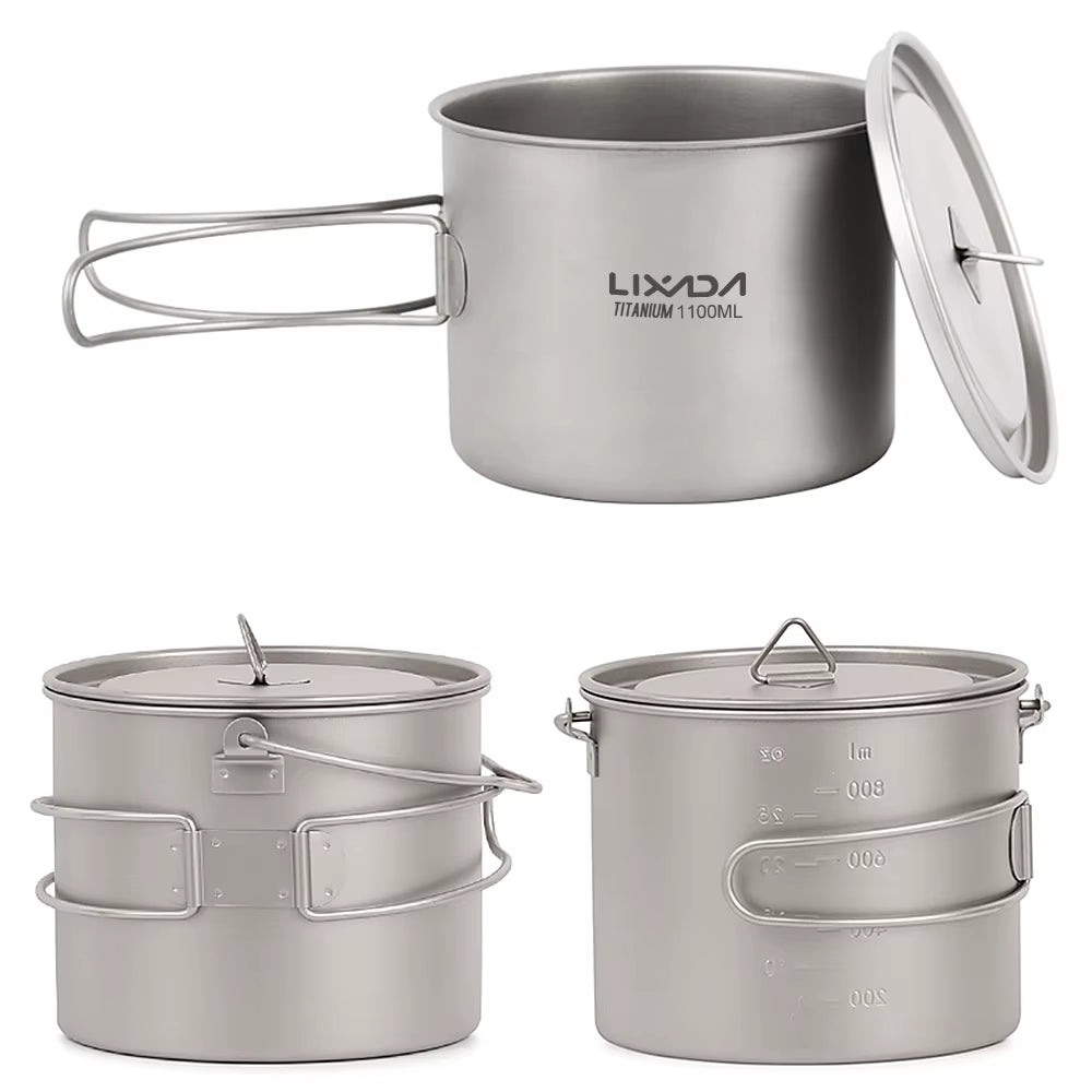Lixada Titanium Cookware Set