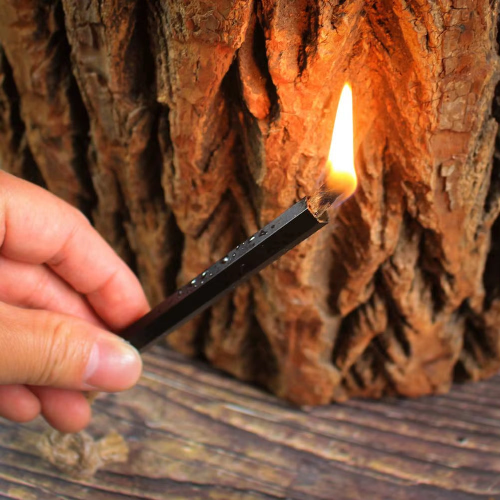 Tinder Cord Fire Starter with Aluminum Bellows