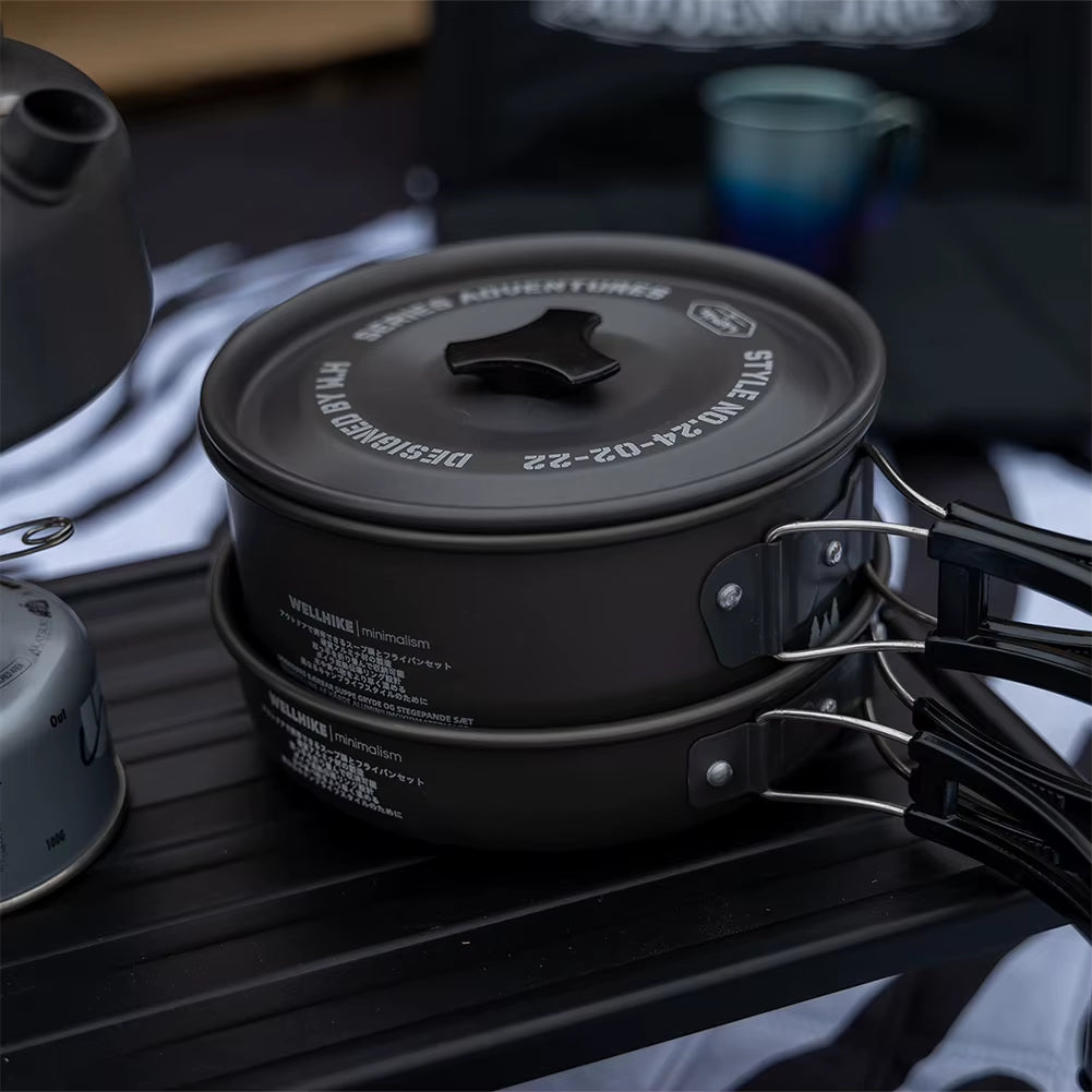Camping Cookware Set with Water Kettle