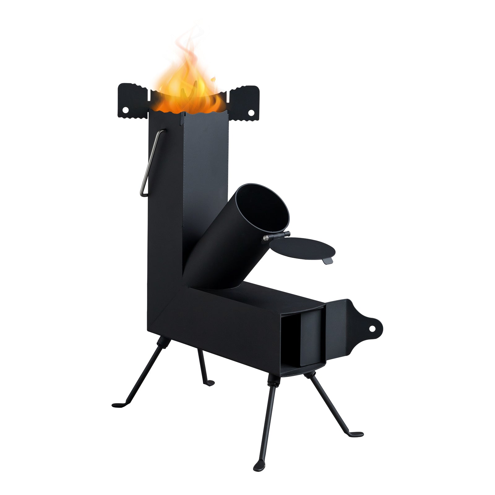 Black Wrought Iron Panels Stove