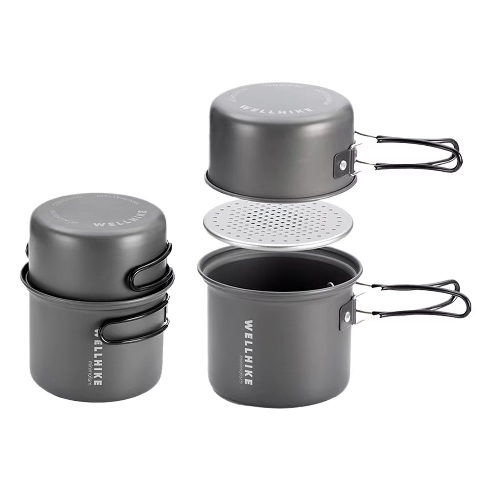 Camping Cookware Set with Water Kettle
